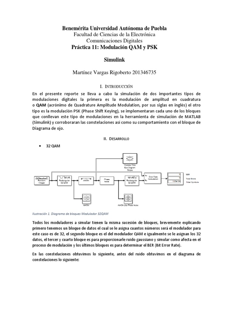 Simulación de QAM y PSK en Simulink | PDF | Transmisión de datos ...