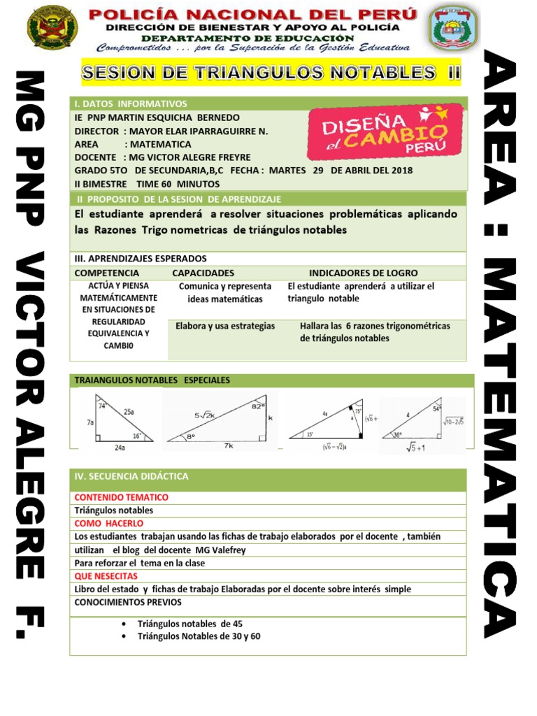 Sesion De Triangulos Notables Pedagogia Conceptos Psicologicos