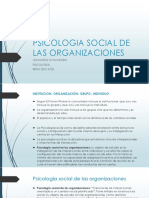 Psicología social organizaciones
