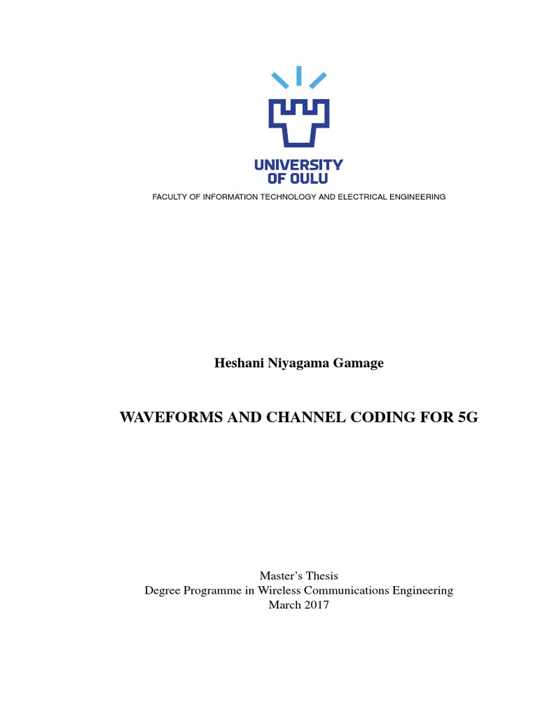 Wave Forms and Channel Coding For 5 | PDF | Orthogonal Frequency ...