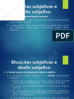 Situações Subjetivas e Direito Subjetivo: 1. Concepção Incipiente (Direito Romano)