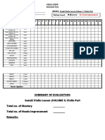 Violin Lesson Evaluation Form