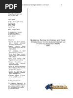 Asca Position Stand Resistance Training For Children and Youth Nov 2007 Final