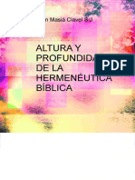 Altura y Profundidad de La Hermeneutica Biblica PDF