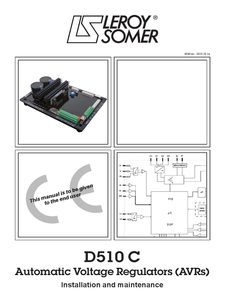 Leroy Somer D510 C 4243e - en PDF | PDF