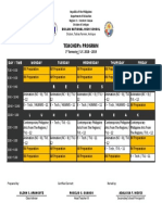 Teachers Program (1st Semester - SY 2018-2019)