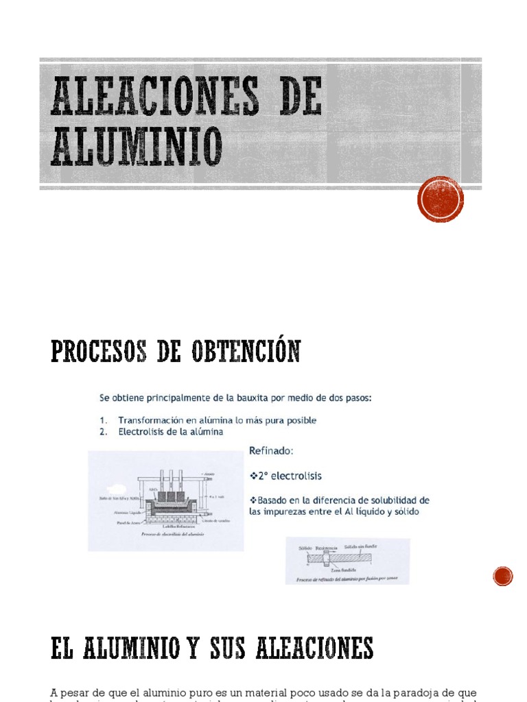 Clasificación y Tratamientos del Aluminio | PDF | Tratamiento a base de ...