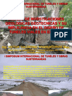 Exposicion Peruvias Metodo de Investigaciones en Tuneles Viales Vty