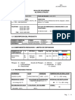 Alcohol Etanol Desnaturalizado Msds