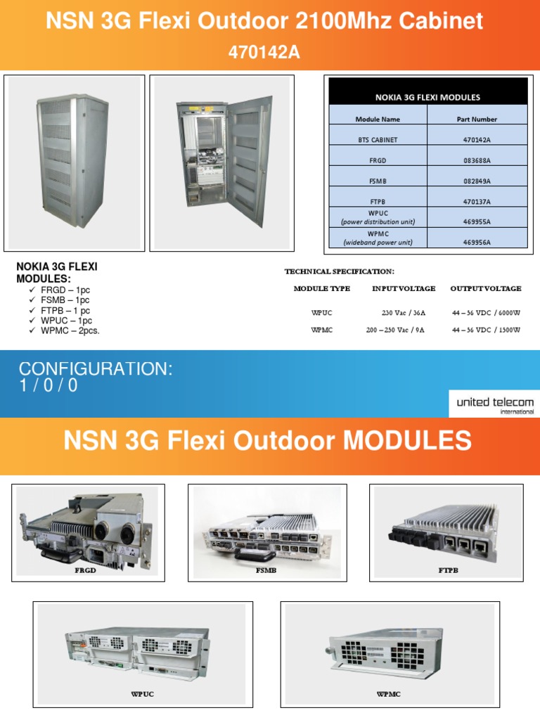 NSN 3G Flexi Outdoor 2100Mhz Cabinet | PDF