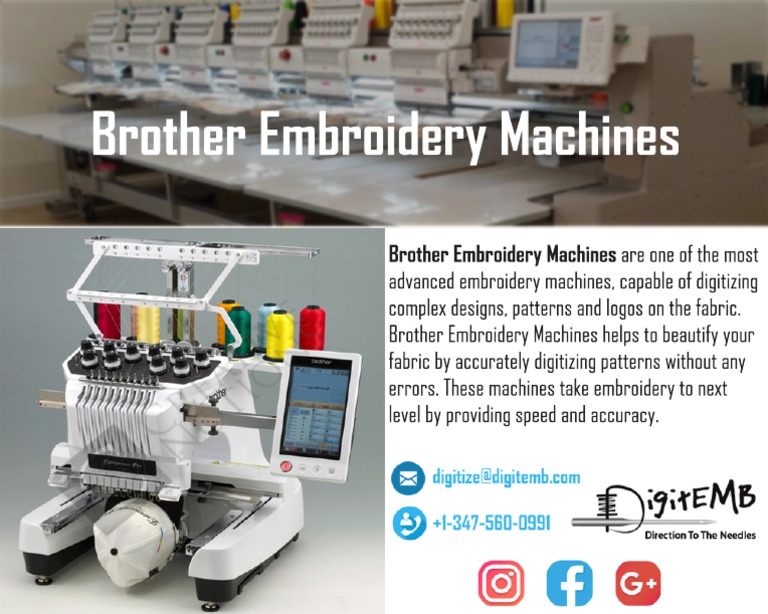 Advanced Brother Embroidery Machines | PDF