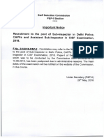 SSC CPO Exam Postponed Official Notice 2018