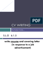 CV Writing: The Student Guide