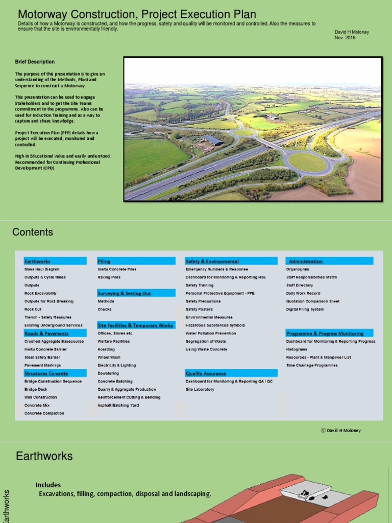 Motorway Construction Execution Guide | PDF | Road Surface | Road