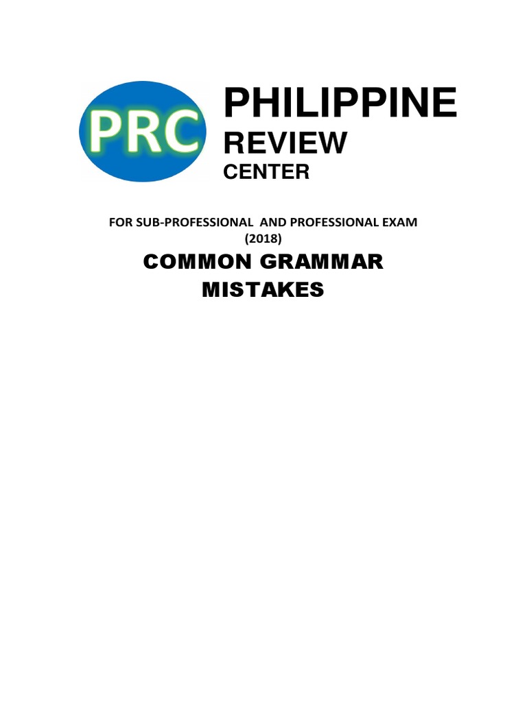 Common Grammar Mistakes Guide | PDF | Verb | Grammatical Tense