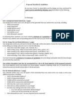 Proposal Checklist & Guidelines: Part 1: Background Report (Minimum: 1 Page)