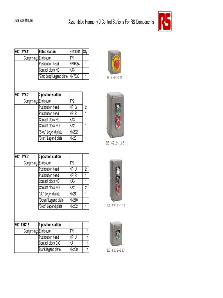 Control Stations Assembly Guide | PDF