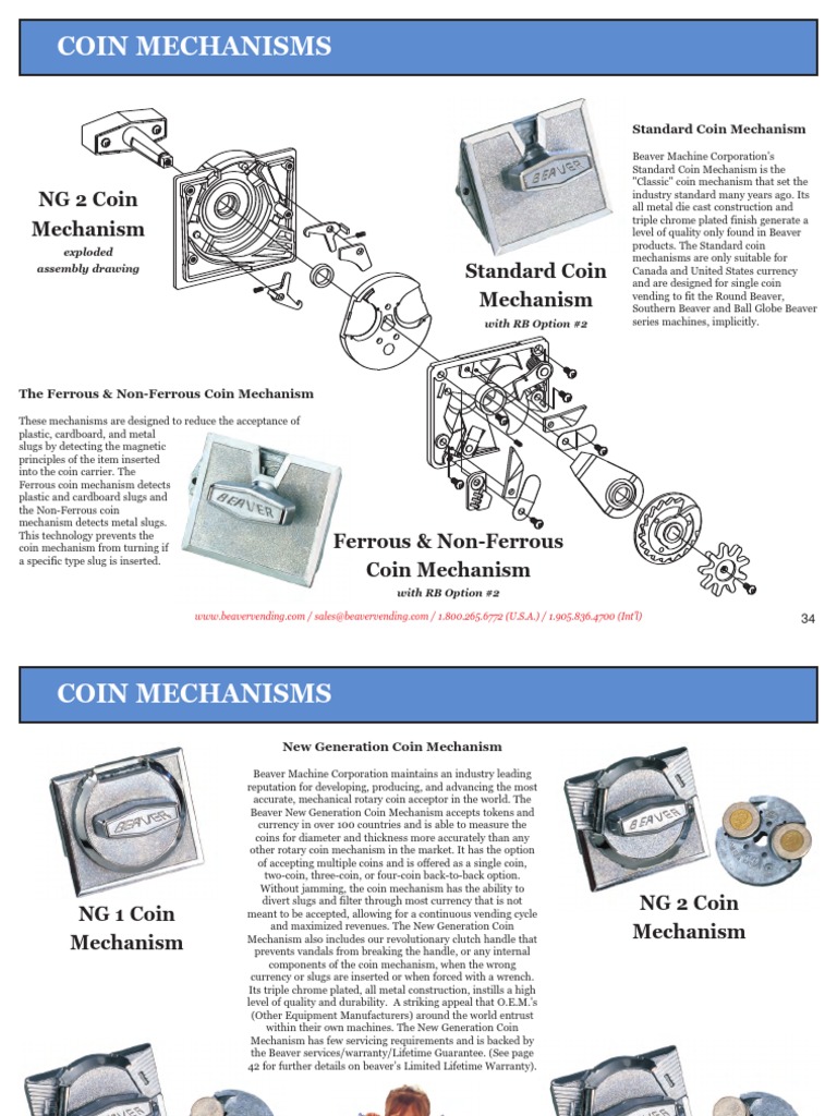 Coin Mechanisms NG 2 Coin Mechanism Standard Coin Mechanism PDF
