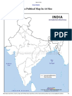India Political Map in A4 Size: Close Window