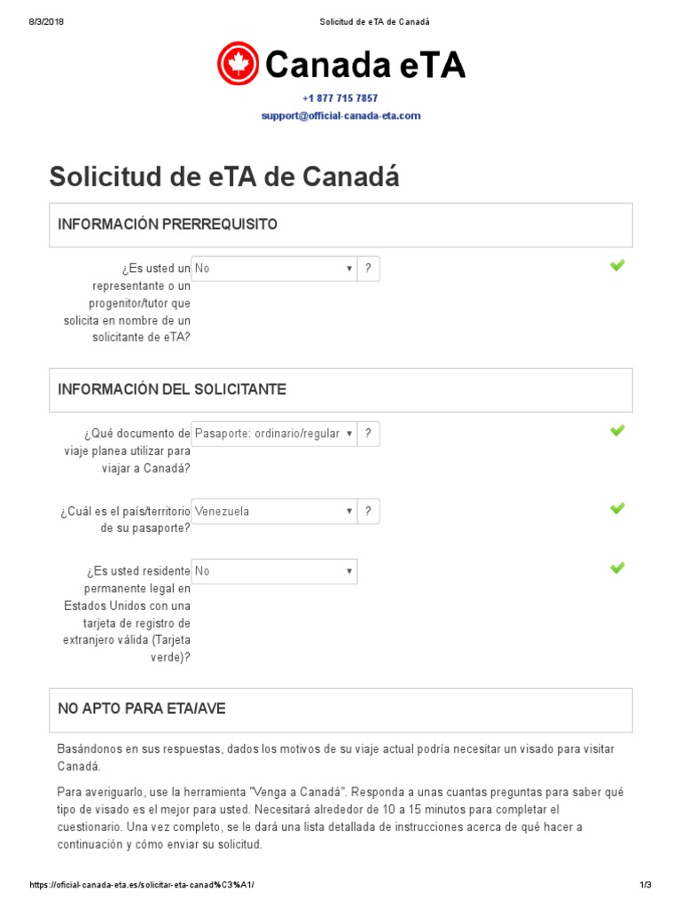 Solicitud de eTA para Canadá | PDF | Seguridad | Informática y ...