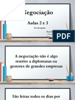 Aulas 2 e 3 - Negociação - 29 e 30 de Agosto