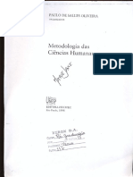 Texto 1 - OLIVEIRA, Paulo de Salles. Caminhos de Construção Da Pesquisa Em Ciências Humanas.