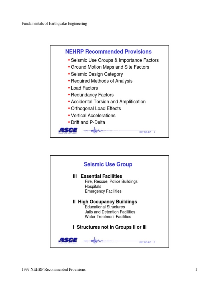 NEHRP Seismic Design Provisions Overview | PDF | Earthquake Engineering ...