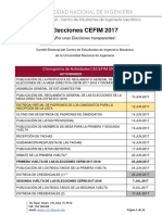 Reglamento-Cronograma de Elecciones CECEFIM 2017-2018