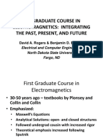The Graduate Course in Electromagnetics: Integrating The Past, Present, and Future