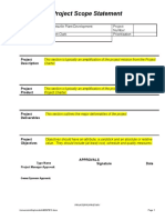 Scope Statement Template