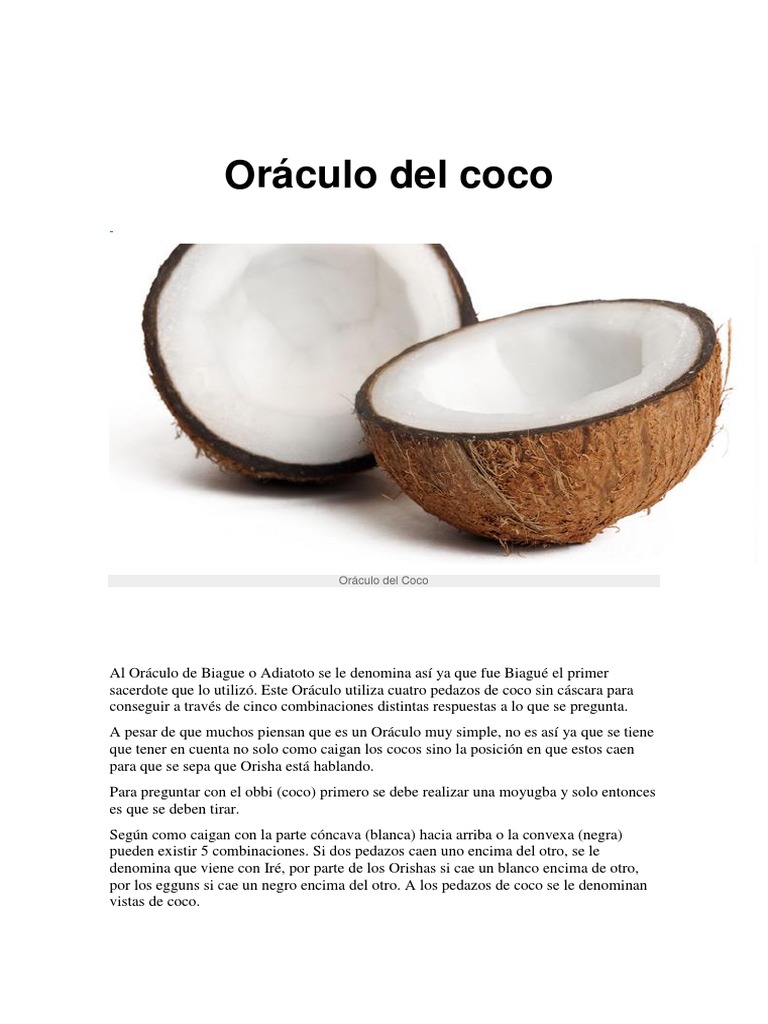 Oráculo Del Coco Santeria
