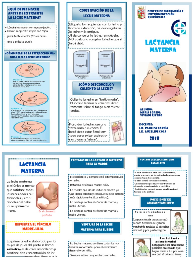 Triptico Lactancia Materna | La leche materna | Leche | Prueba gratuita ...