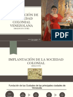 Conformación de La Sociedad Colonial Venezolana