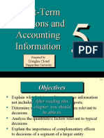 Short-Term Decisions and Accounting Information
