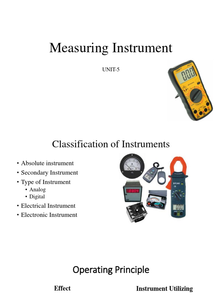 Overview of Measuring Instruments | PDF | Measuring Instrument ...