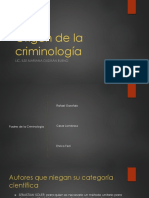 Origen de La Criminología