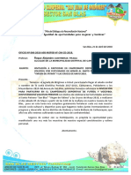 "Año Del Diálogo y La Reconciliación Nacional": OFICIO #066-2018-ASB-MSPSB-VF-CM-CD-2018