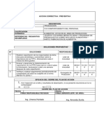 Accion Correctiva Para El Area de Producción