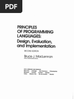 Principles of Programming Languages - Design, Evaluation and Implementation