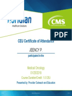 CEU Certificate Medical Oncology
