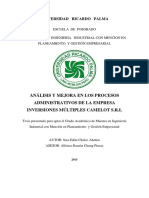 ANTECEDENTES 03 Tesis Maestría Análisis y Mejora en Los Procesos Administrativos de Una Empresa