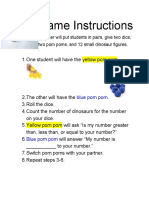 Game Instructions for Lesson