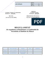 Regulament de Organizare Si Functionare a Comitetului de Securitate Si Sanatate in Munca CSSM 2013