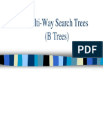 Multi-Way Search Trees (B Trees