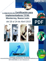 Programa de Certificación para Implementadores T.P.M. Monterrey, Nuevo León