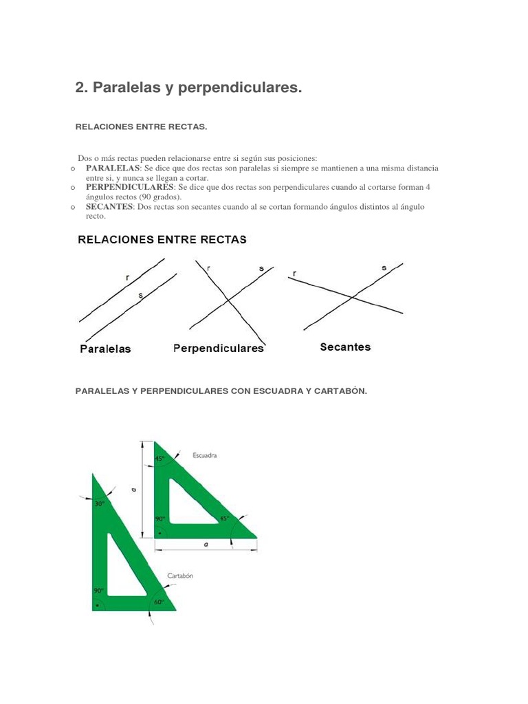 RECTAS | PDF | Perpendicular | Dibujo