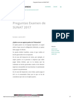 Preguntas Examen de SUNAT 2017