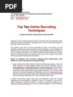 Top Online Recruiting Techniques: Interactive Solutions Group "A Complete Solution For Corporate and Hourly Recruitment"