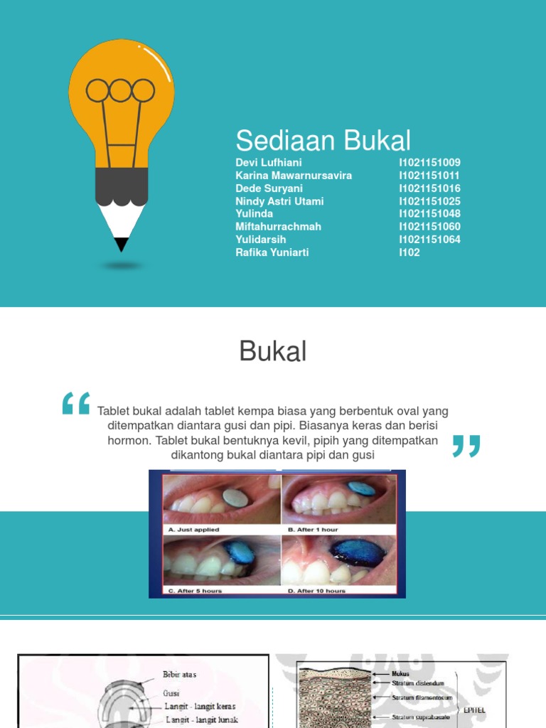 Presentasi Sediaan Bukal | PDF