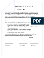 Bond Form JHS 3